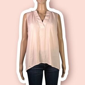 J. Crew 365 Pink Vneck Sleeveless Top Size Medium - "Cassandra"
